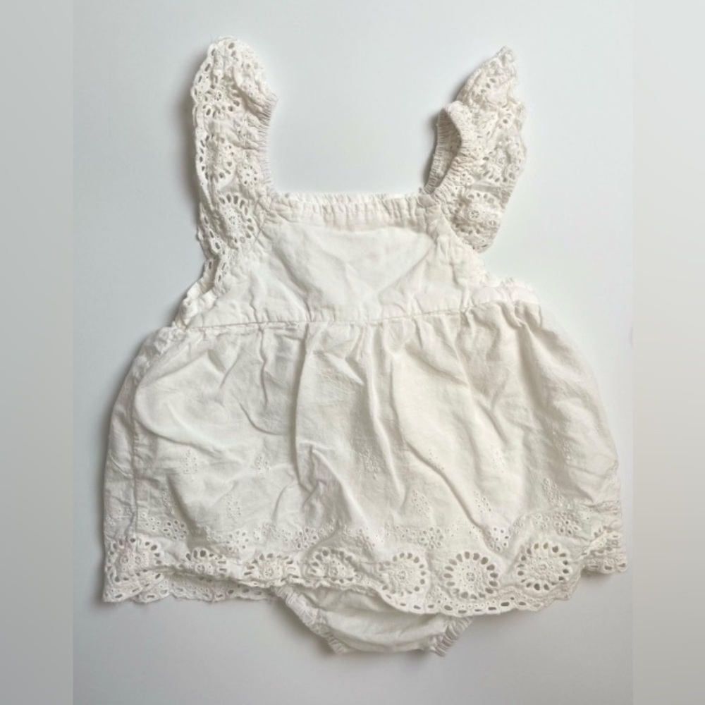 🩵 4/$20 Gap Kids Eyelet Casual Bodysuit‎ Twirl Dress - White
